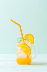 orange juice with soda