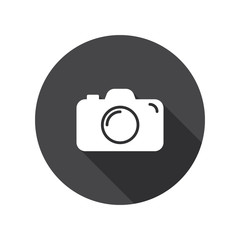 Camera icon. Flat camera sign isolated