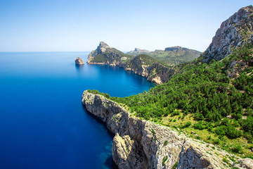 Fototapeta na wymiar View of Cap Formentor in Mallorca, Spain