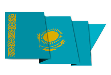 カザフスタン　 国旗　世界　アイコン 