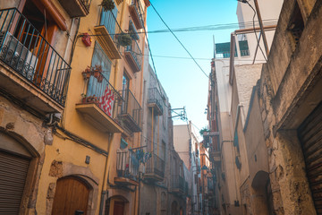 Fototapeta na wymiar Old Spanish alley