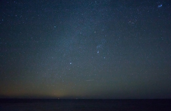 Orion and the Milky Way Over English Channel