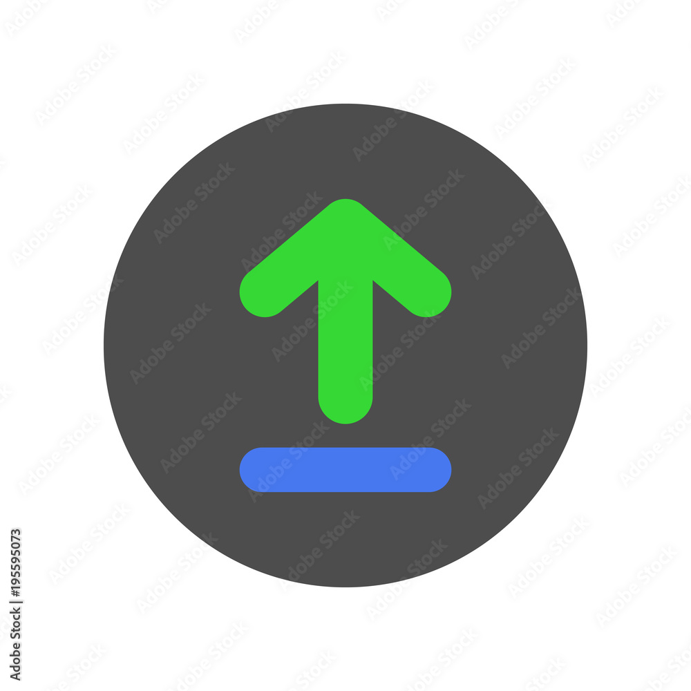 Canvas Prints Upload button. Vector icon.