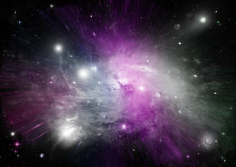 galaxy in a free space