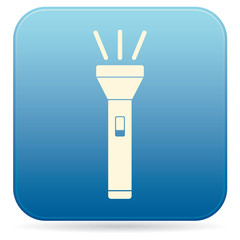 Flashlight icon. Portable torch