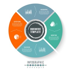 Infographic timeline template can be used for chart, diagram, web design, presentation, advertising, history. Vector infographic illustration