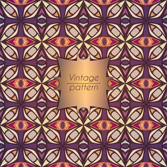 Abstract geometric retro seamless pattern. Vector background.