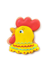 Original gingerbread lying on white background