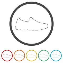 Sport shoe icon, 6 Colors Included