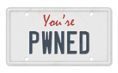 Pwned License Plate Isolated