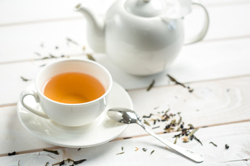 morning tea on the table