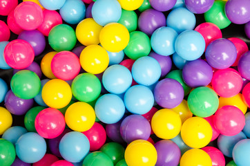 Fototapeta na wymiar Colorful balls in the children's room