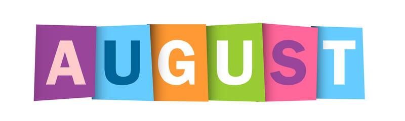 "AUGUST" Vector Letters Icon © Web Buttons Inc