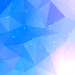 Geometric abstract background with connected line and dots. Structure molecule and communication. Scientific concept for your design. Medical, technology, science background. illustration.