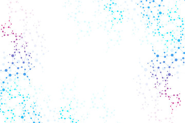 Structure molecule and communication. Dna, atom, neurons. Scientific concept for your design. Connected lines with dots. Medical, technology, chemistry, science background. illustration.