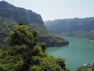 The River Cruise at Yichang Pier. Travel to Three Gorges Dam. Travel in Yichang City, Hubei Province, China in 2014, 11th April.