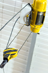 Electric crane with slings