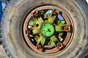 Old truck wheel