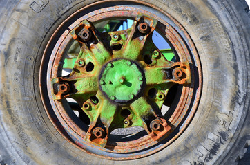 Old truck wheel