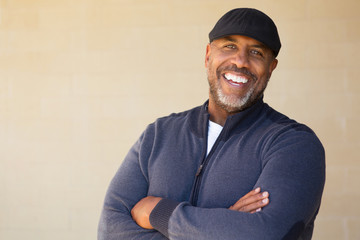 Mature African American Man Smiling - Powered by Adobe