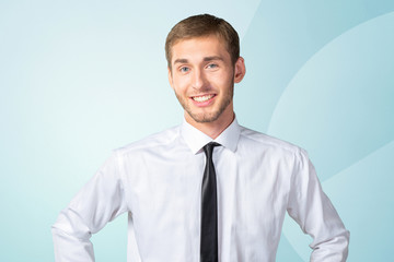 Young handsome businessman smiling