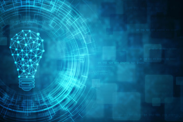 bulb future technology, innovation background, creative idea concept 