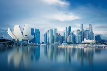 Poster Singapore skyline at daytime. © Natnan