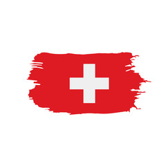 Switzerland flag, vector illustration