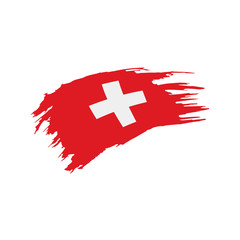 Switzerland flag, vector illustration