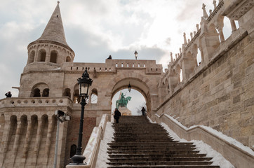 Buda side buildings in Budapest city 