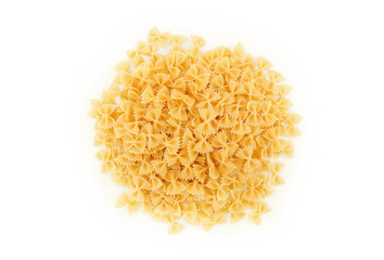 Pasta in the form of butterflies.