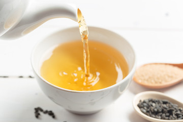 morning tea on the table