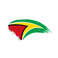 Guyana flag, vector illustration
