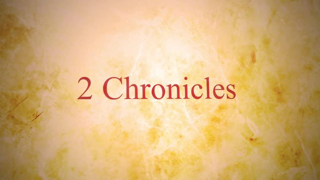Books of the old testament in the bible series - 2 Chronicles