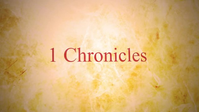Books of the old testament in the bible series - 1 Chronicles
