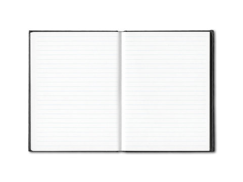 open lined notebook on white background clip art preview