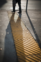 One man's legs silhouette