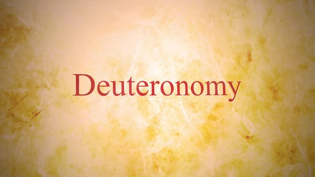 Books of the old testament in the bible series - Deuteronomy