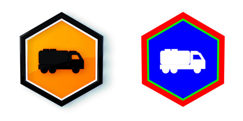 Ikona sześciobok 3D sześciokąt © vempireart