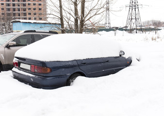 cars under the snow