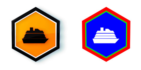 Ikona sześciobok 3D sześciokąt © vempireart