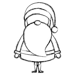 cute santa claus comic character