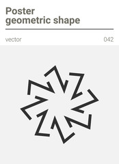 Poster minimal geometric vector shape 