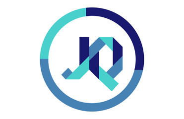 JQ Global Blue Ribbon letter Logo