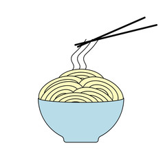 bowl of noodles vector icon