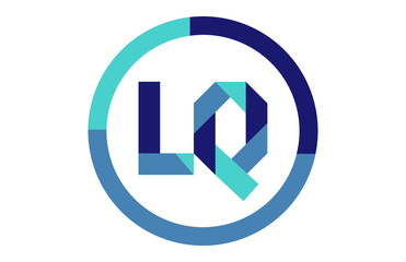 LQ Global Blue Ribbon letter Logo