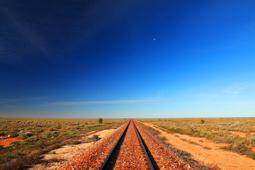 Fototapeta na wymiar Trans-Australian Railway, Indian-Pacific
