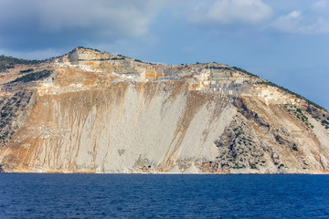 Fototapeta na wymiar Marble quarry site in Greece