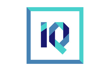 IQ Square Ribbon Letter Logo