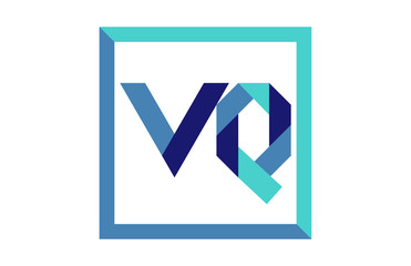 VQ Square Ribbon Letter Logo